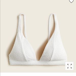 JCREW NWT Textured Plunge Bikini Top